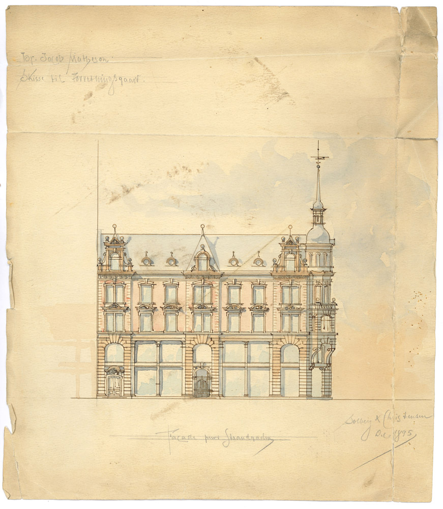 1895 Facade mot Strandgaden Solberg og Christensen