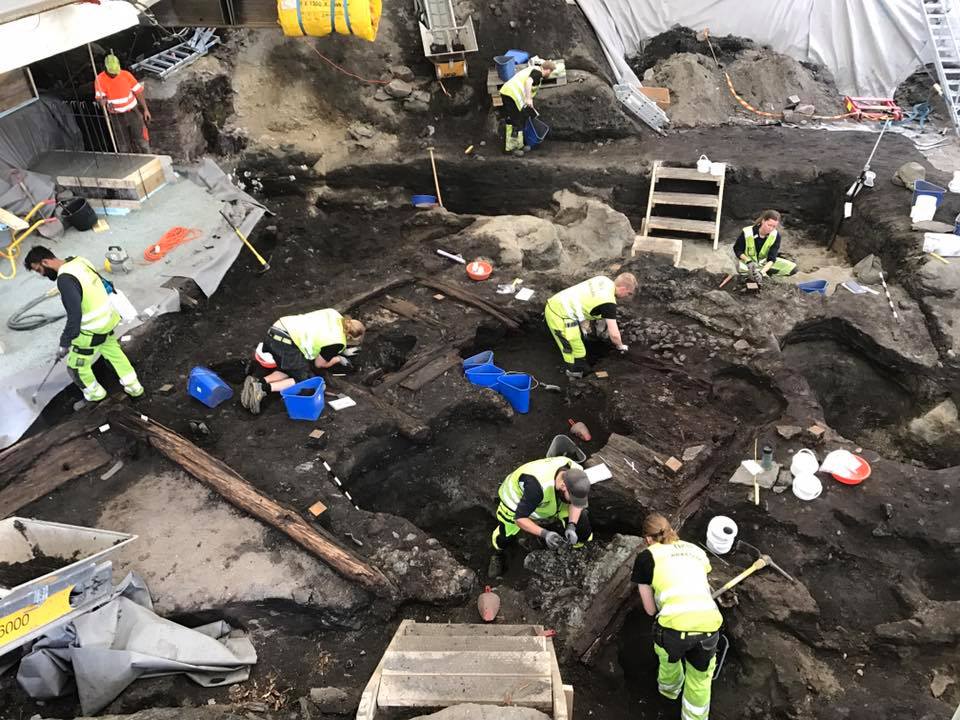 Klemenskirken blir gravd fram. Krambugata 2 B