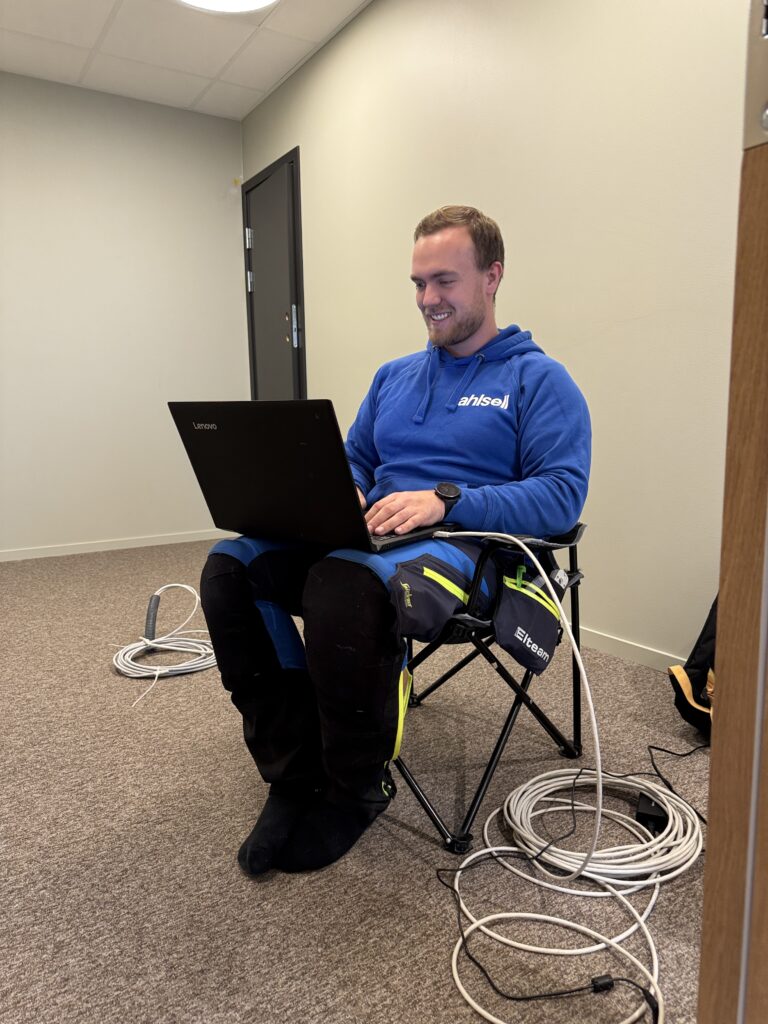 Elteam Elteam har full kontroll. Foto: Koteng Eiendom