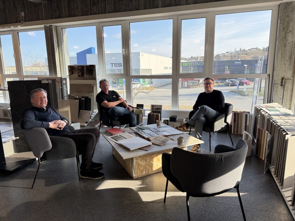 Tre av fire på Trondheimteamet til Flislab. Snorre Stølen, Jan Ove Skjelstad og Viggo Rangnes