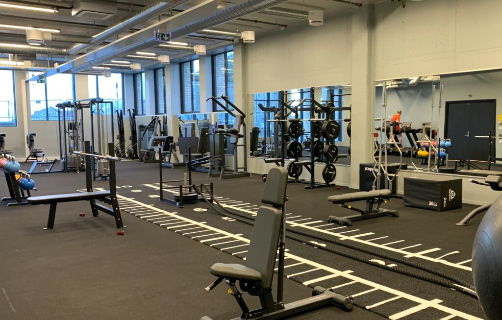 Treningsrom Treningsrom i kontorbygg i Trondheim